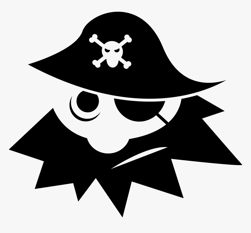 Pirate Png - Big Image - Cute Pirate Clipart Black And White, Transparent Png, Free Download