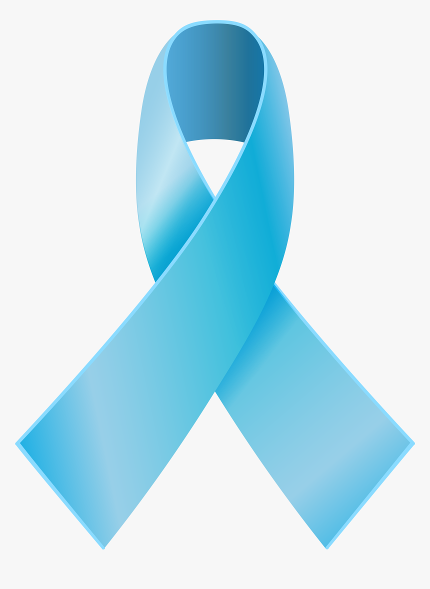 Light Blue Awareness Ribbon Png Clip Art - Blue Cancer Ribbon Png, Transparent Png, Free Download