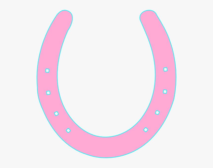 Horse Shoe Outline Clip Art At Clker - Pink Horse Shoe Clip Art, HD Png Download, Free Download