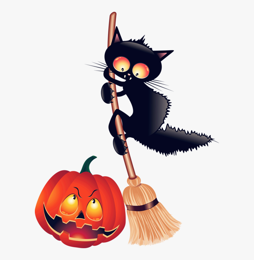 Halloween Black Cat Clipart At Getdrawings - Spooky Cat Pictures Halloween, HD Png Download, Free Download