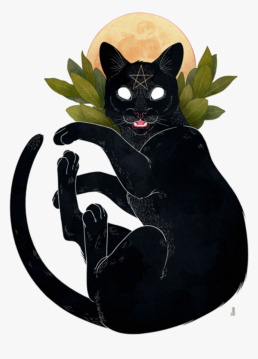 Drawn Black Cat Tumblr Transparent - Black Cat Drawing, HD Png Download, Free Download