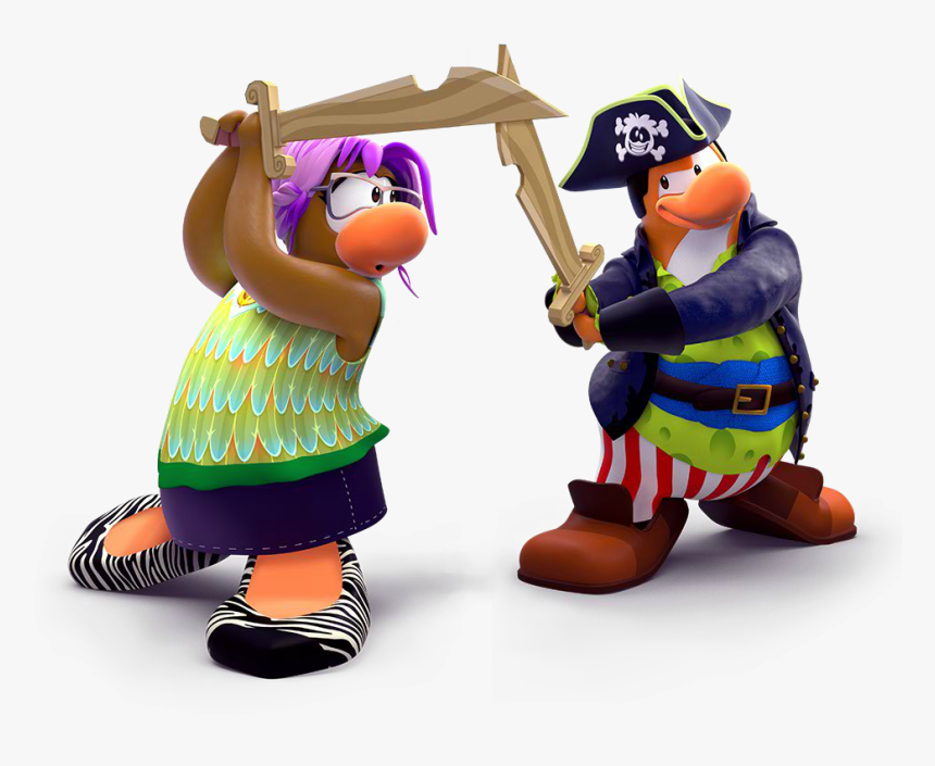 Pirate Penguins With Swords - Club Penguin Island Penguins, HD Png Download, Free Download
