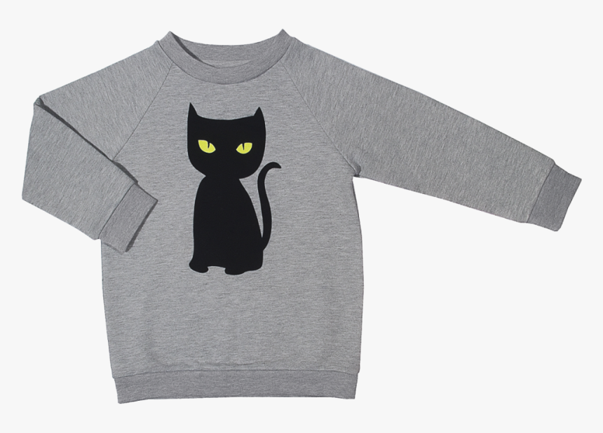 Little Man Happy Black Cat Basic Sweater - Black Cat, HD Png Download, Free Download