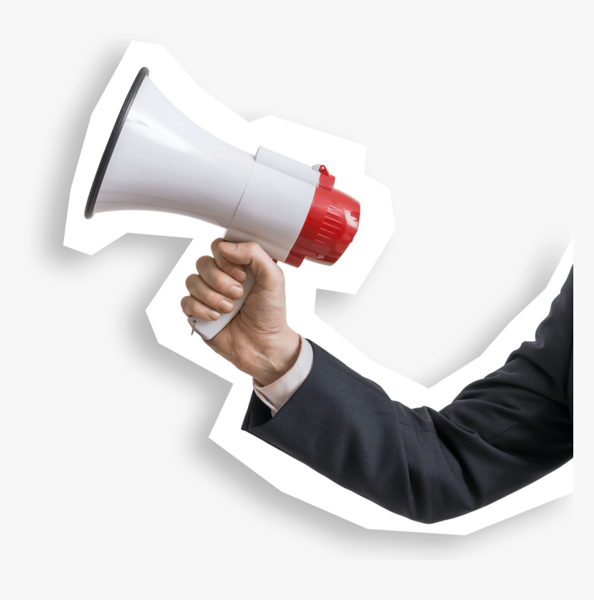 Hand With Megaphone Png, Transparent Png, Free Download