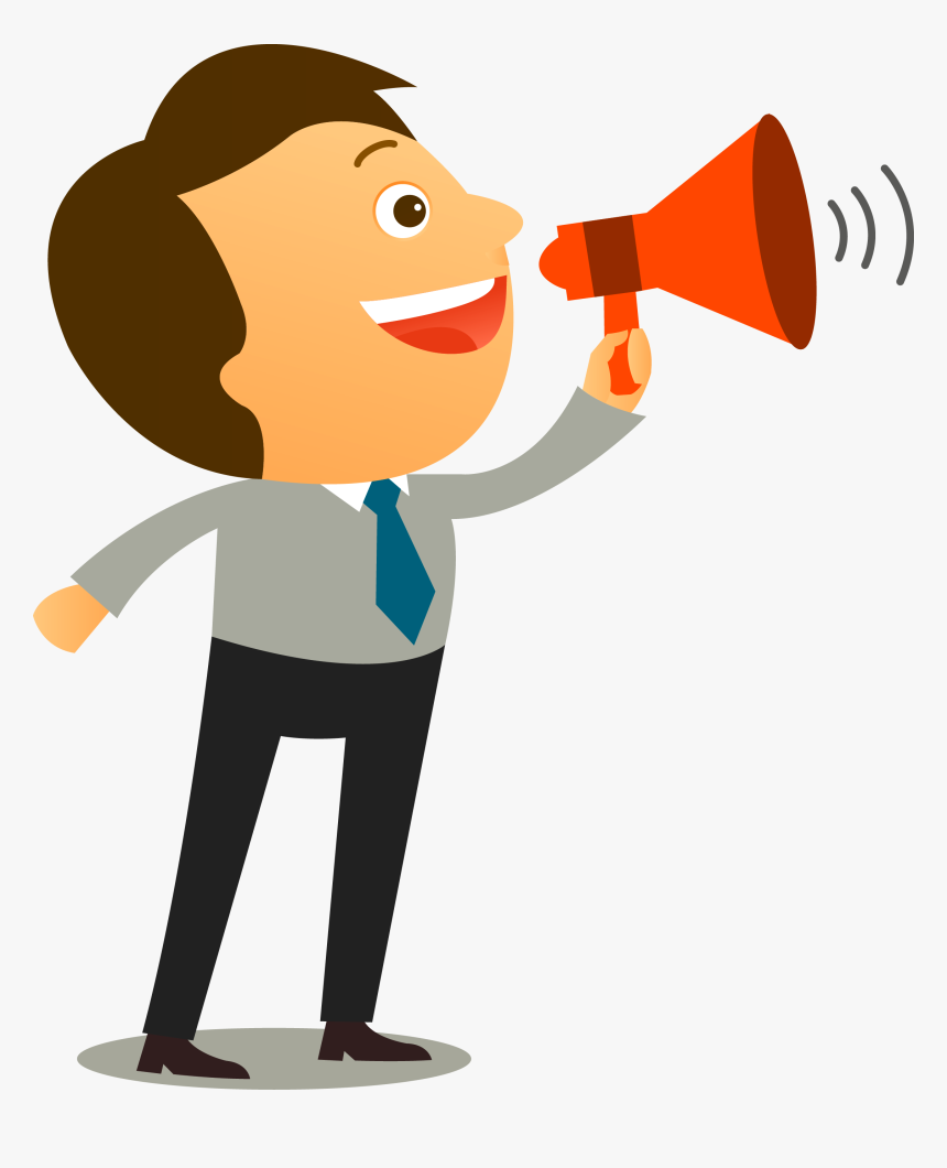 Man With Megaphone Clipart - Effective Communication Communication Clipart, HD Png Download, Free Download