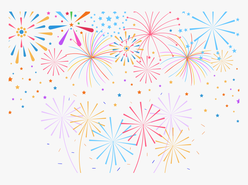 Confetti Party Clip Art - Transparent Background Firework Confetti Clipart, HD Png Download, Free Download