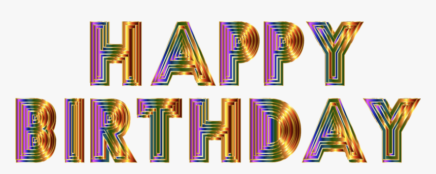 Gold Happy Birthday Png, Transparent Png, Free Download