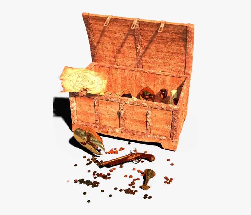 Treasure Chest Chest Treasure - Kincsesláda Png, Transparent Png, Free Download