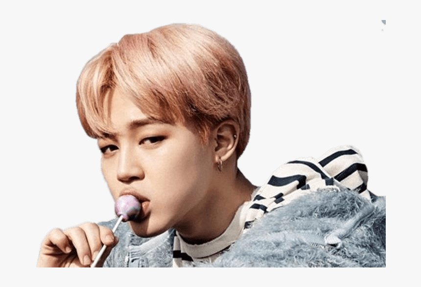 Bts Jimin Having Lollypop - Kpop Boy Idol Mono Eyelid, HD Png Download, Free Download