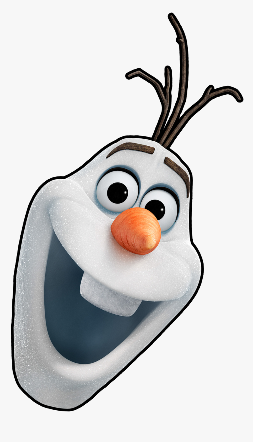 Flightless Bird,bird,penguin - Olaf Face Png, Transparent Png, Free Download