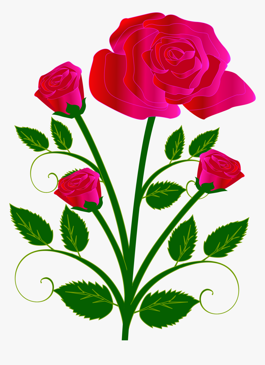 83, Pink Rose, Png V - Rose Tree Clipart, Transparent Png, Free Download