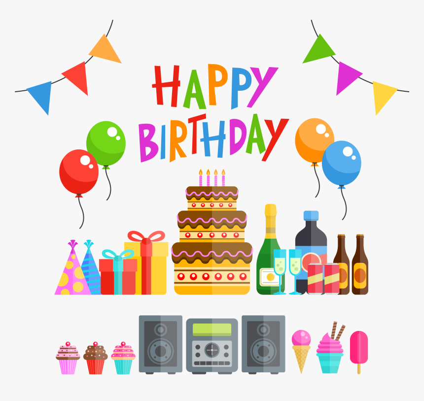Transparent Birthday Celebration Png - Happy Birthday Png Vector, Png Download, Free Download
