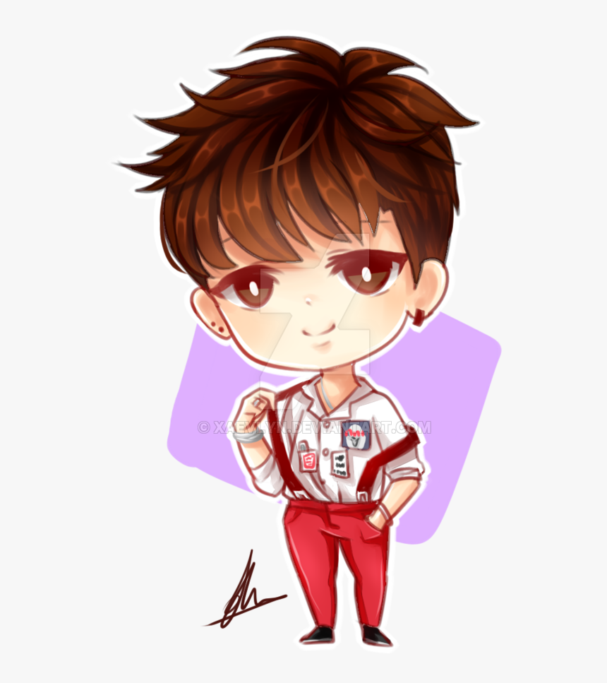 Bts Jimin Chibi By Xaevlyn - Bts Blood Sweat & Tears Chibi, HD Png Download, Free Download