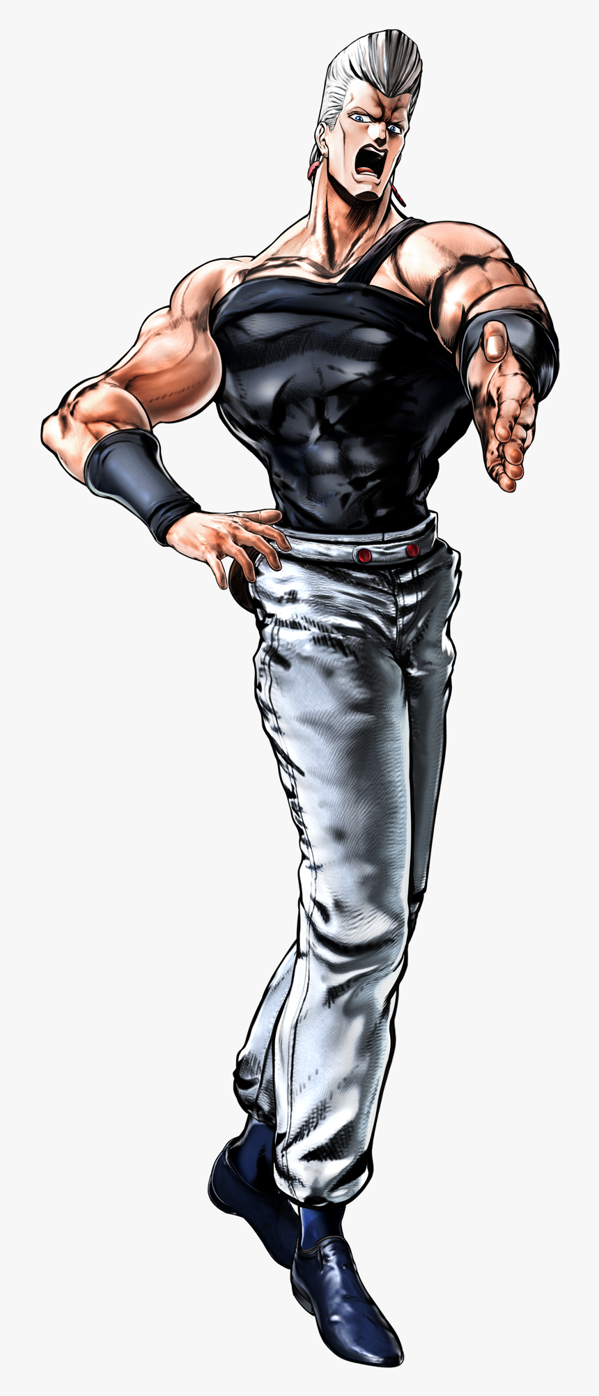 Jojo Drawing Eyes - Pose Jean Pierre Polnareff, HD Png Download, Free Download