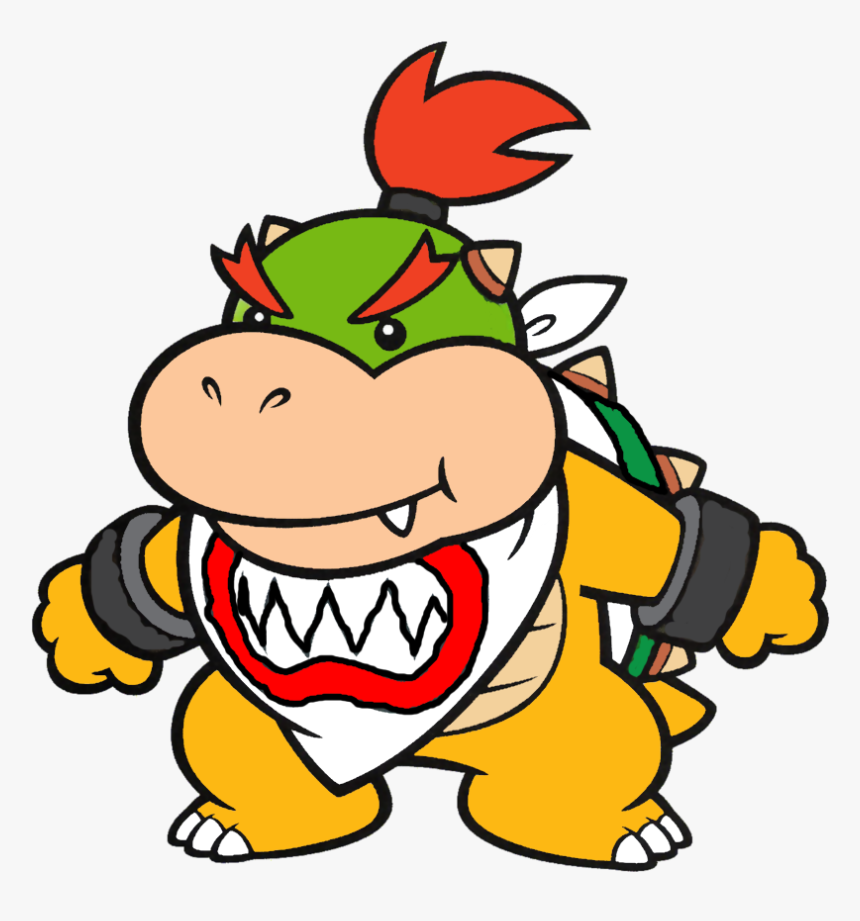 Bowser Koopa Jr Art - Bowser Jr Paper Mario, HD Png Download, Free Download
