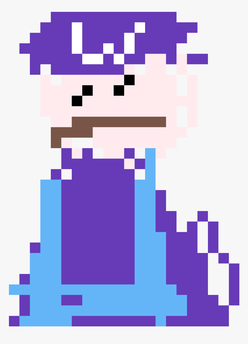 Waluigi-i Am So Tired And @ My Aunts - Transparent Pixel Link Gif, HD Png Download, Free Download