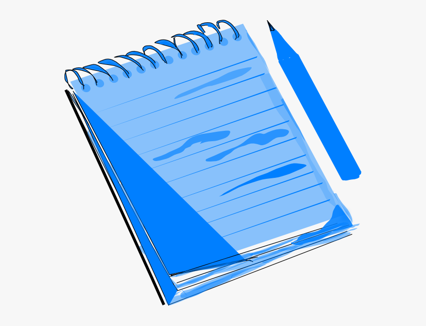 Notepad Svg Clip Arts - Blue Notepad Png, Transparent Png, Free Download