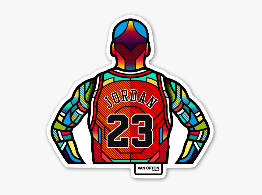 Psychedelic Art Michael Jordan , Png Download - Michael Jordan Stained Glass, Transparent Png, Free Download