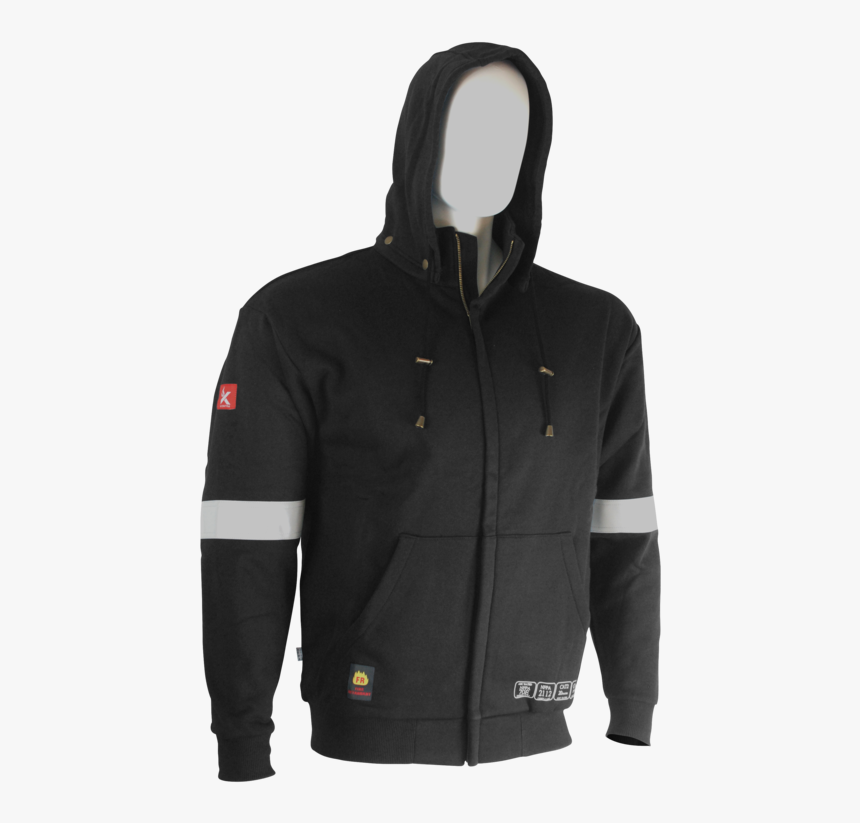 Sweatshirt Black With Zipper And Detachable Hood Fr - Hoodie, HD Png Download, Free Download