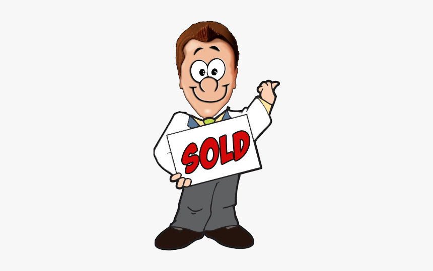 Sold Sign Png - Man Sold Cartoon, Transparent Png, Free Download