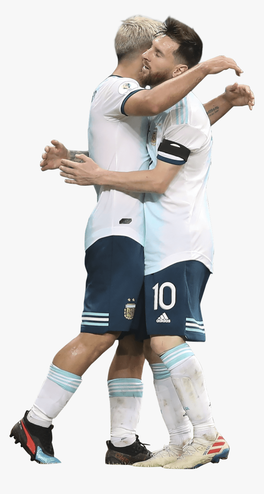 Sergio Aguero & Lionel Messi render - Hug, HD Png Download, Free Download
