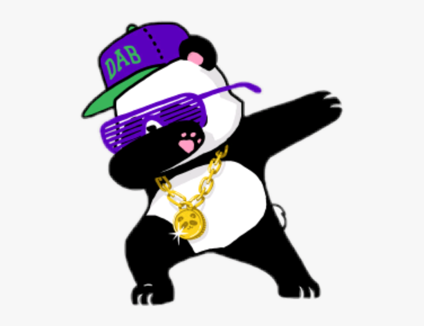 #panda #dab #cute #blackandwhite - Dab Panda, HD Png Download, Free Download