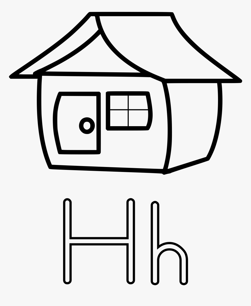 House Line Graph Clip Arts - Letter H Clipart Black And White, HD Png Download, Free Download