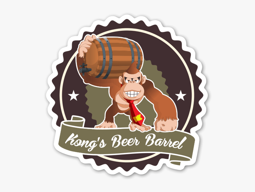 Donkey Kong Beer Sticker - Donkey Kong Beer, HD Png Download, Free Download