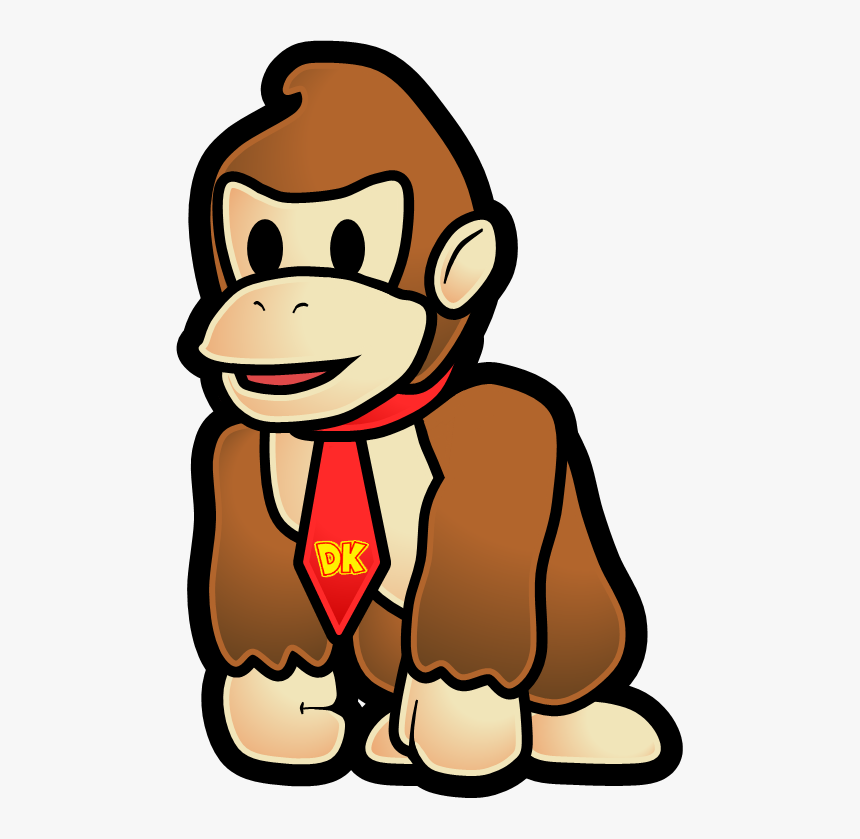 Barrel Clipart Donkey Kong - Paper Mario Donkey Kong, HD Png Download, Free Download