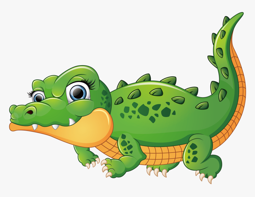 Alligator Illustration - Cute Alligator Cartoon, HD Png Download, Free Download
