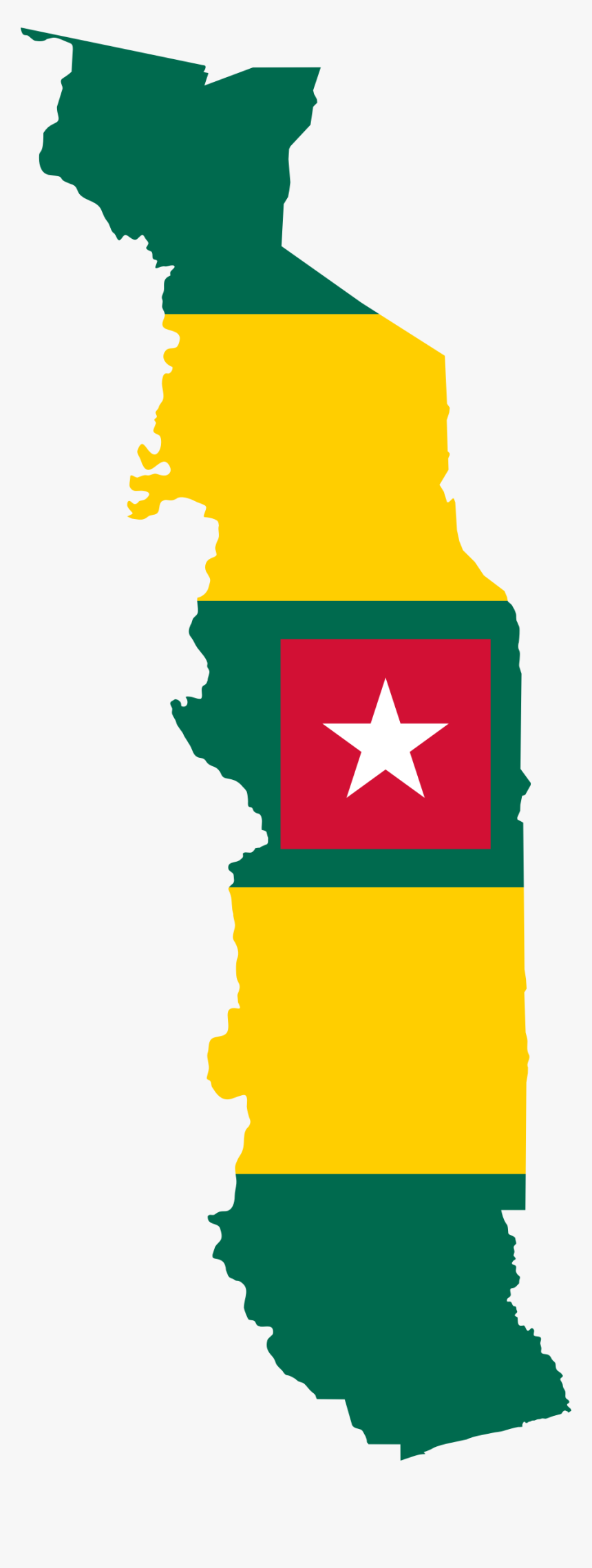 Togo Flag Map Clip Arts - Flag Map Of Togo, HD Png Download, Free Download