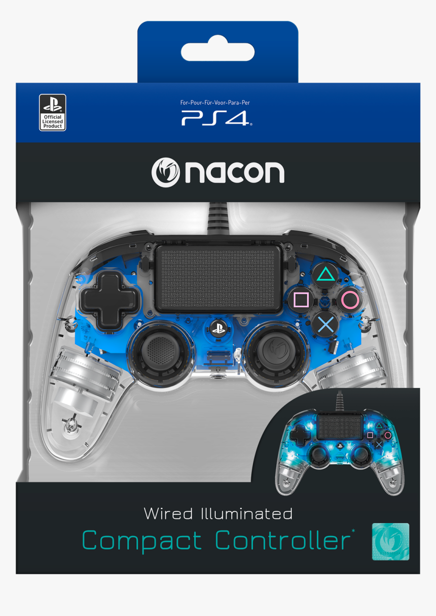 Nacon Wired Illuminated Compact Controller - Nacon Wired Compact Controller Ps4, HD Png Download, Free Download