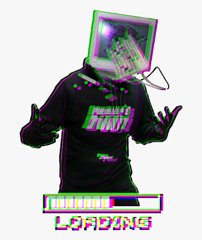 Transparent Broken Computer Png - Glitch Aesthetic Stickers Png, Png Download, Free Download