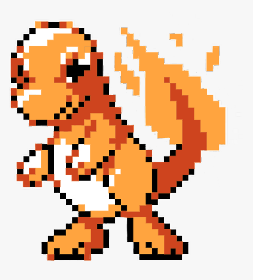 Transparent Charmander Clipart - Charmander Pokemon Red Sprite, HD Png Download, Free Download