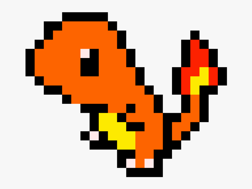 Pixel Art Pokemon Charmander , Png Download - Charmander Pixel Art, Transparent Png, Free Download