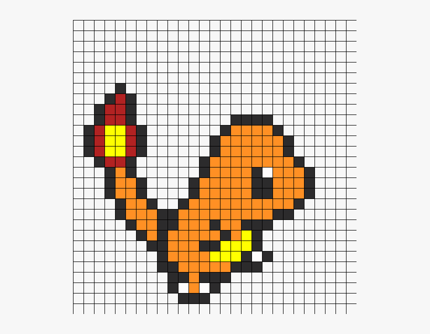 Charmander Perler Bead Pattern / Bead Sprite - Charmander Pixel Art, HD Png Download, Free Download