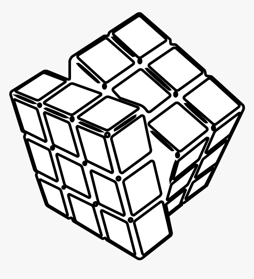 Clip Art Clip Art Panda Free - Clipart Transparent Background Rubik's Cube...