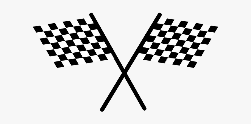Checkered Flag Vector - Checkered Flag On White, HD Png Download, Free Download