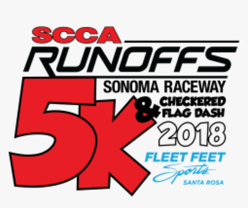 2018 Scca Runoffs 5k And Checkered Flag Dash - Fleet Feet Sports, HD Png Download, Free Download