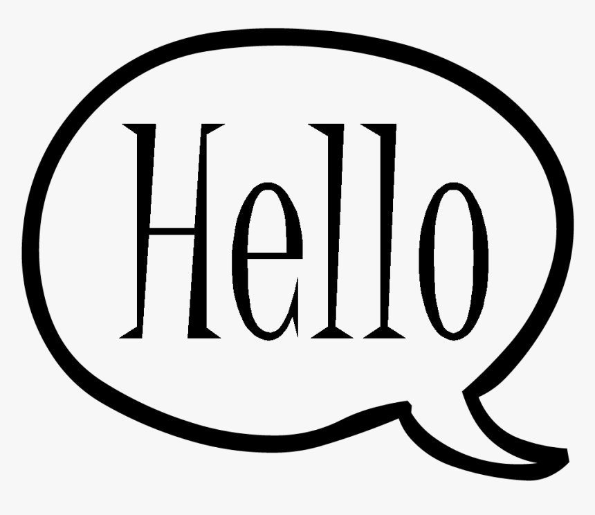 Transparent Speech Bubble Png Cute - Hello Speech Bubble Transparent, Png Download, Free Download