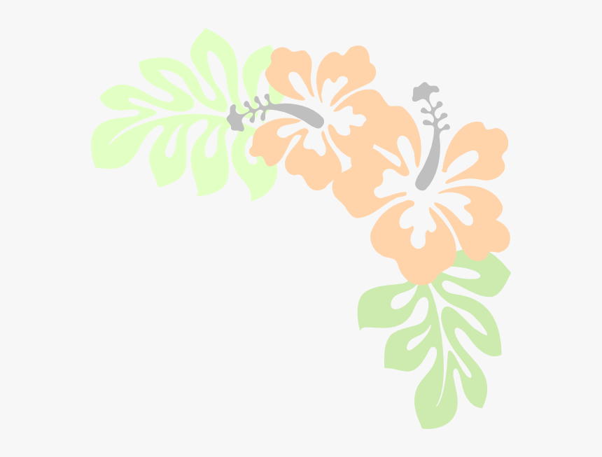 Peach Gray Hibiscus Svg Clip Arts - Hibiscus, HD Png Download, Free Download