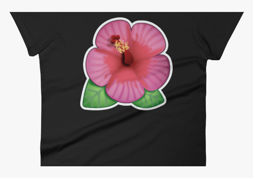 Women"s Emoji T Shirt Hibiscus Just Emoji - Flowers Emoji, HD Png Download, Free Download