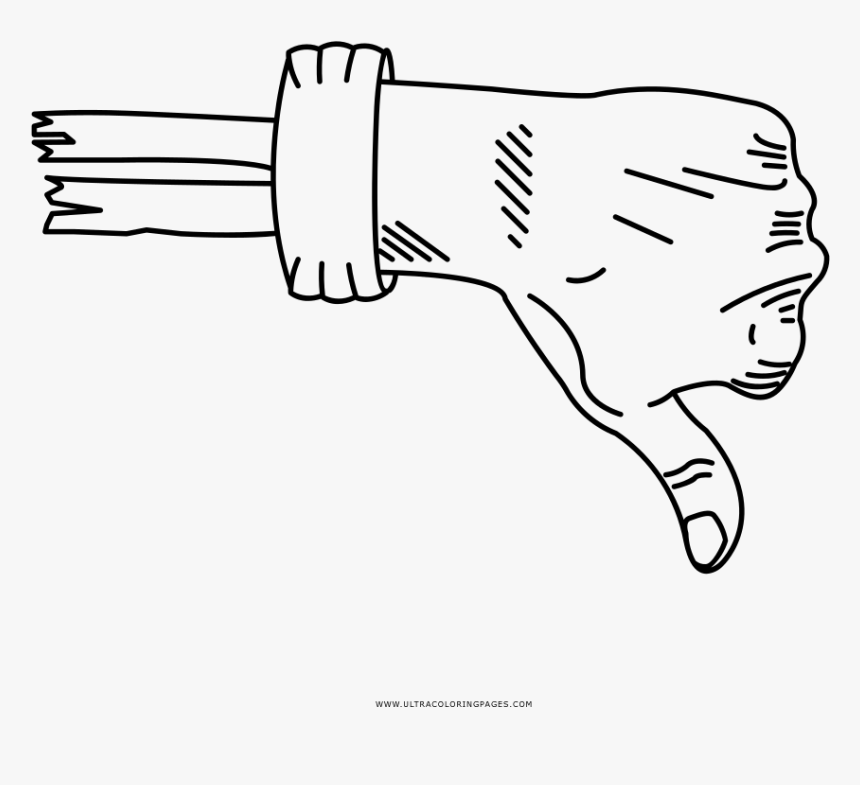Thumbs Down Coloring Page - Drawing, HD Png Download, Free Download