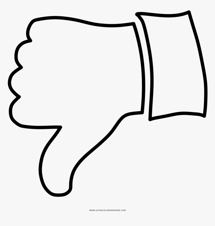 Thumbs Down Coloring Page - Polegar Para Baixo Para Colorir, HD Png Download, Free Download