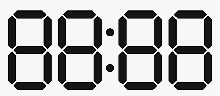 Transparent Digital Clock Png - Digital Clock Numbers Png, Png Download, Free Download