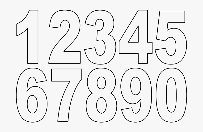 Numbers Png Download - Numbers 1 10 Outline, Transparent Png, Free Download