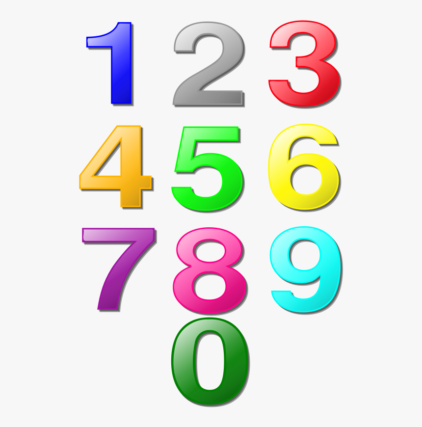 Digits Numbers Numerals Decimal System - Numbers Clip Art, HD Png Download, Free Download