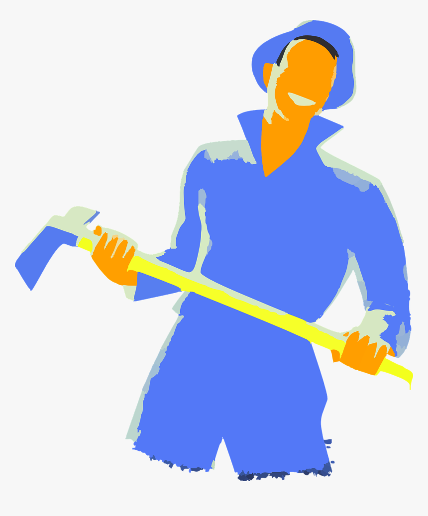 Farmer Holding Axe Svg Clip Arts - Man With Axe Png, Transparent Png, Free Download