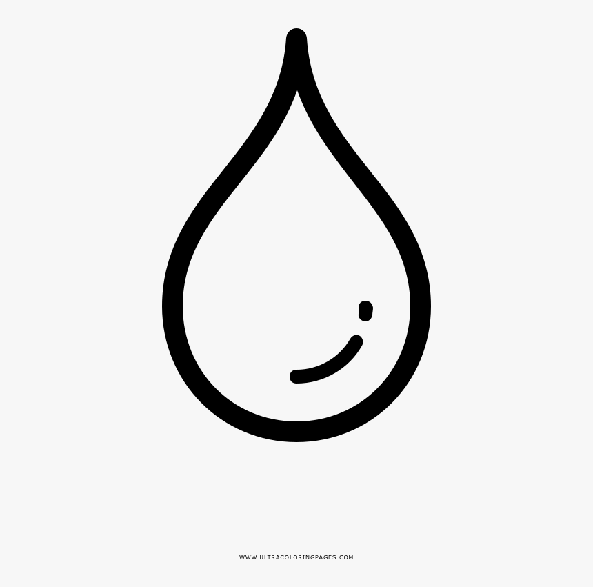 Raindrop Coloring Page - Line Art, HD Png Download, Free Download