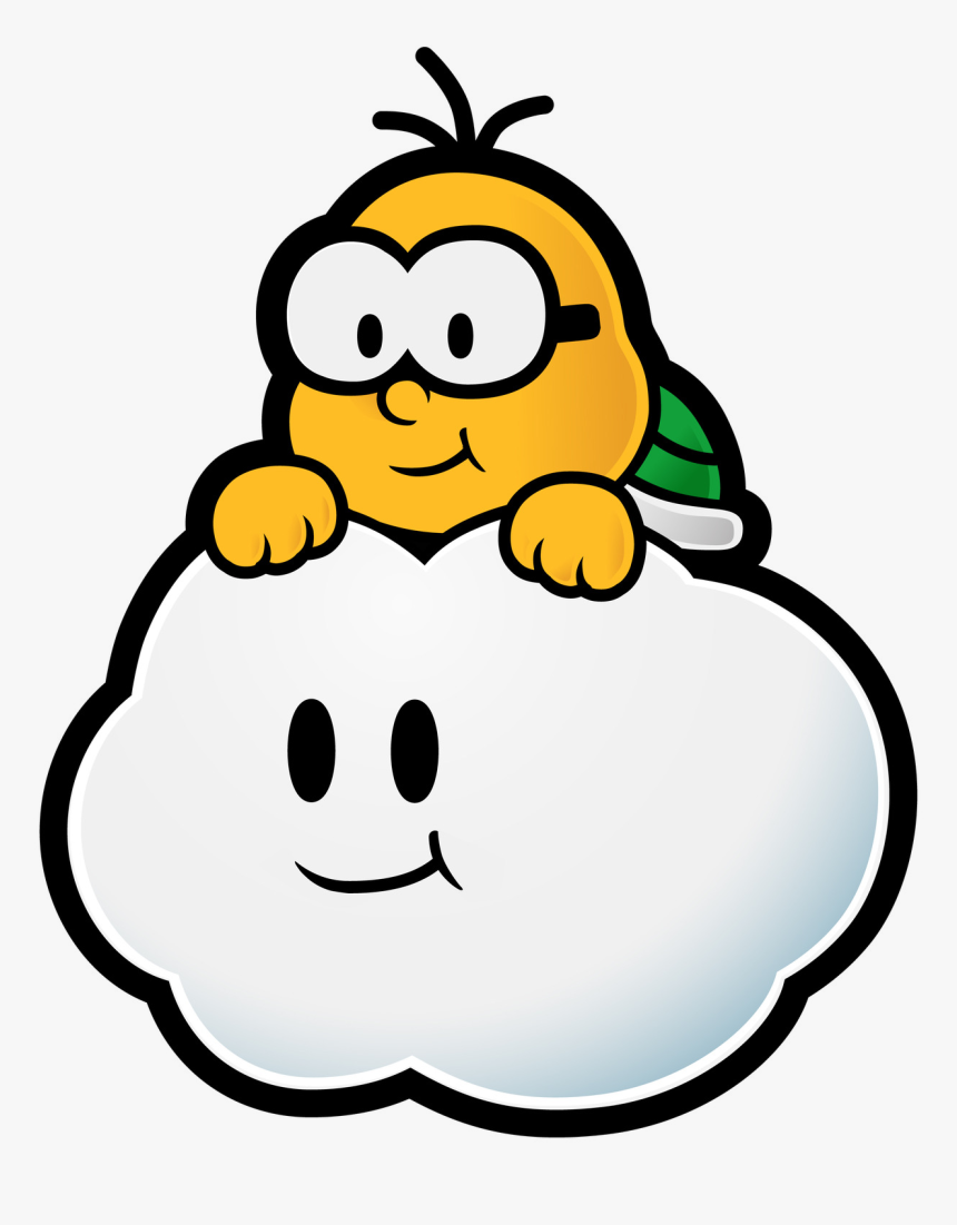 Image Lakitu Paper Png - Turtle In Cloud Mario, Transparent Png, Free Download